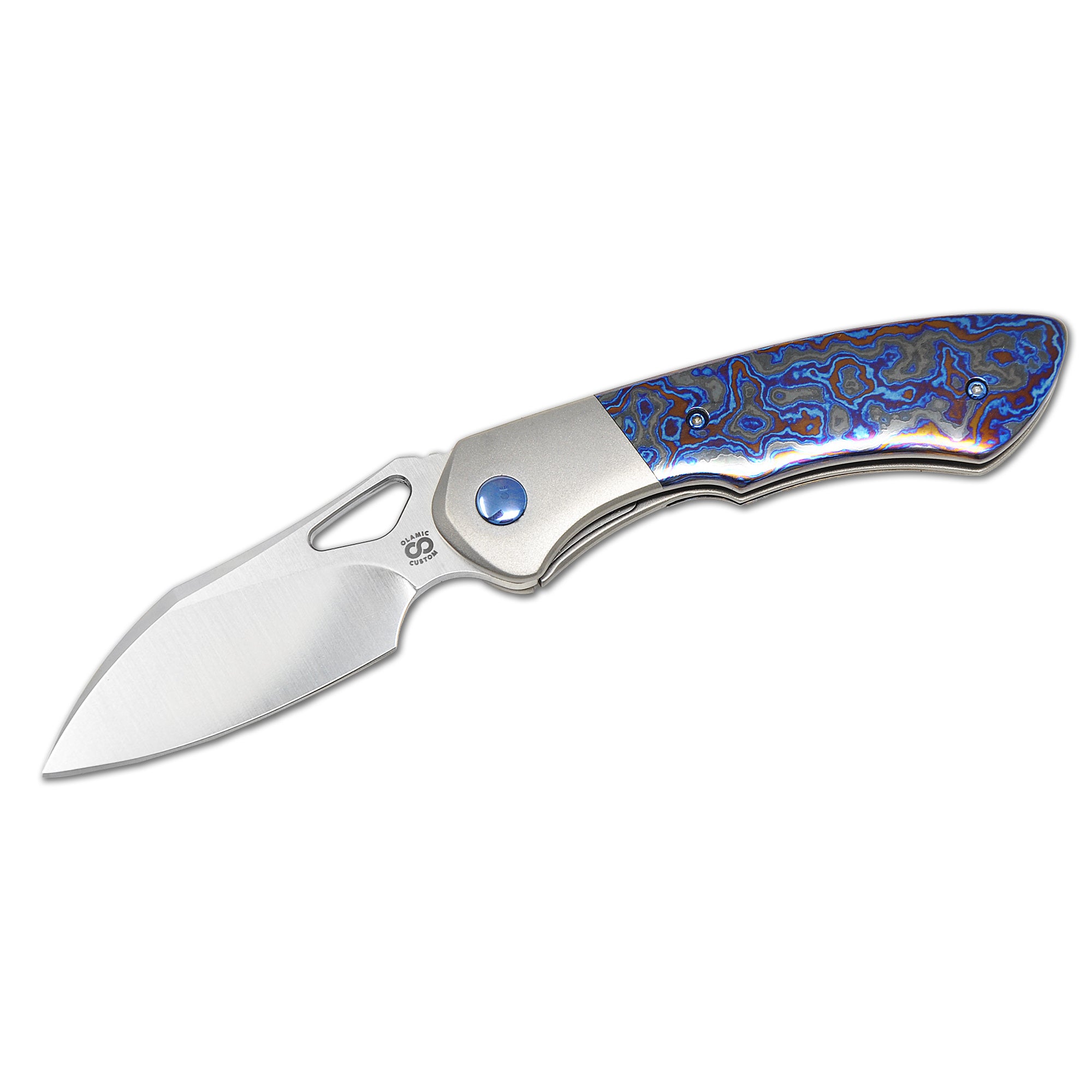 Olamic WhipperSnapper | CPM 20CV, Black Timascus Folder