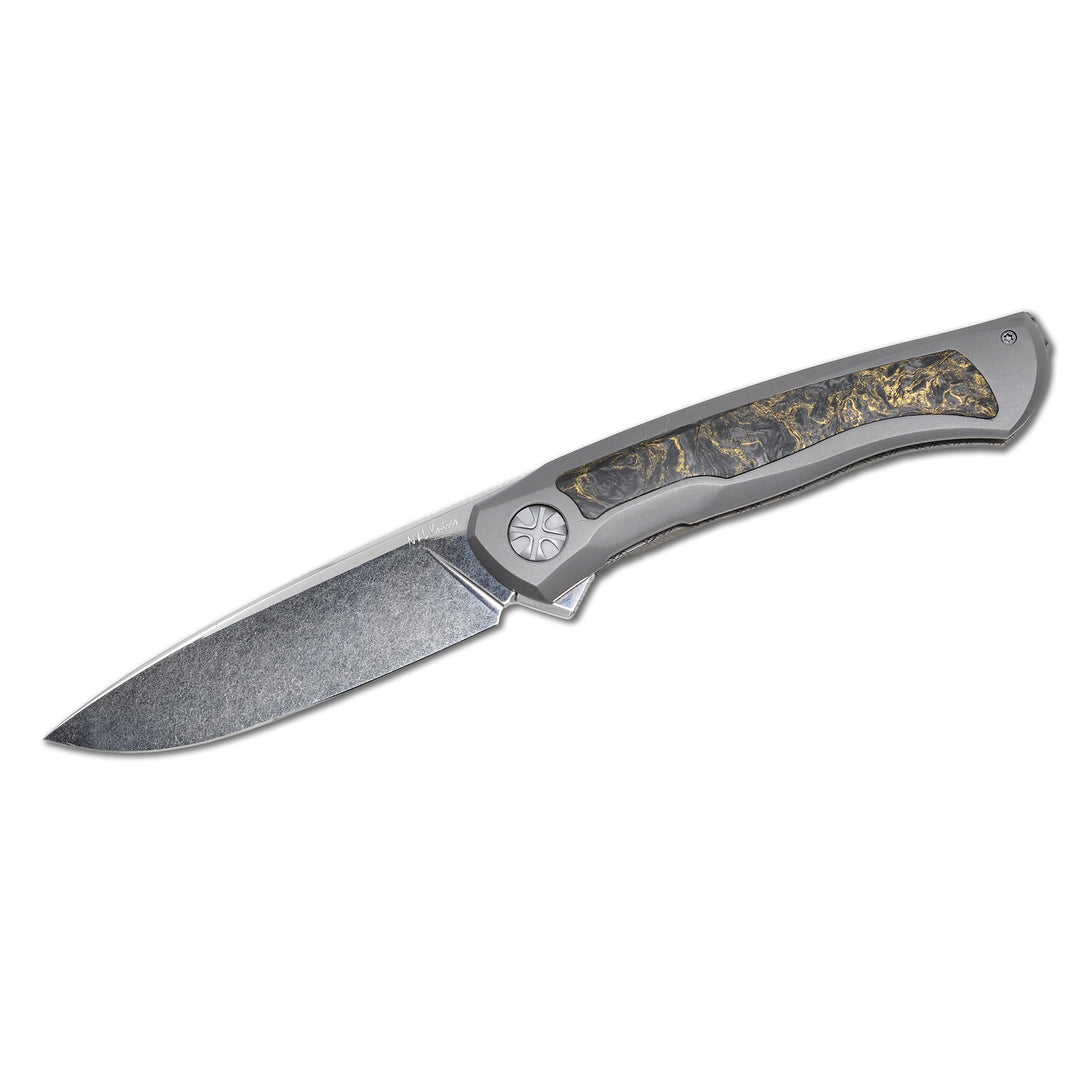 NL Knives NoWa Carbon M398 custom folding knife