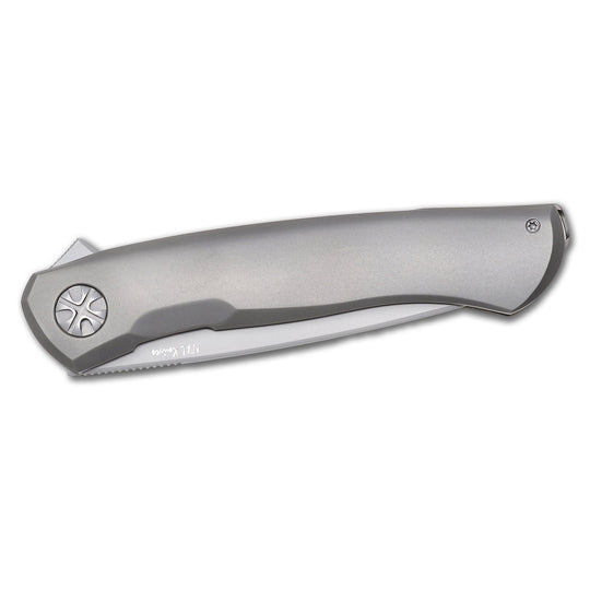 NL Knives NoWa EDC stonewashed titanium handle