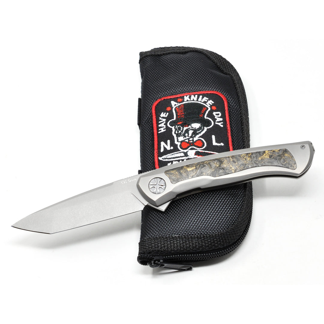 NL Knives NoWa knife with zipper pouch.