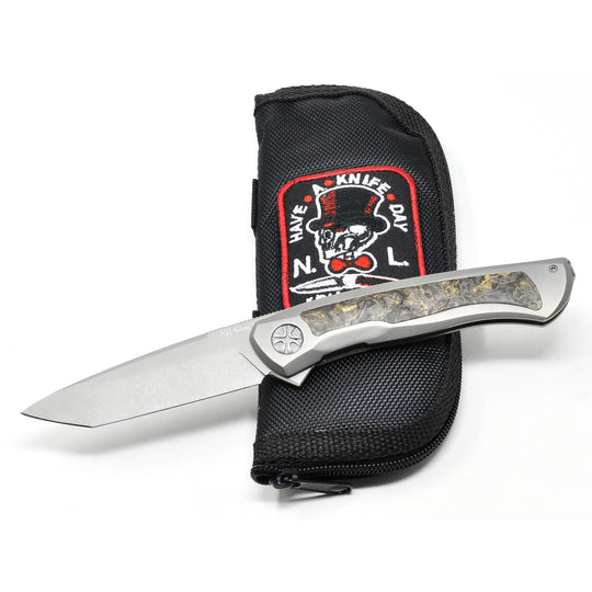 NL Knives NoWa knife with zipper pouch.