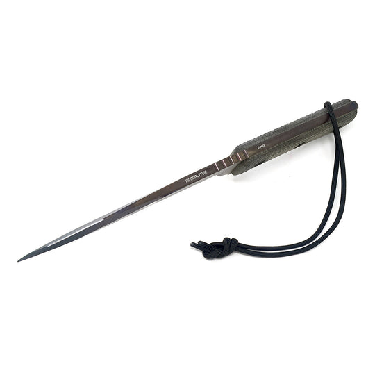 TRC Apocalypse knife with Apocalyptic blade finish - top view