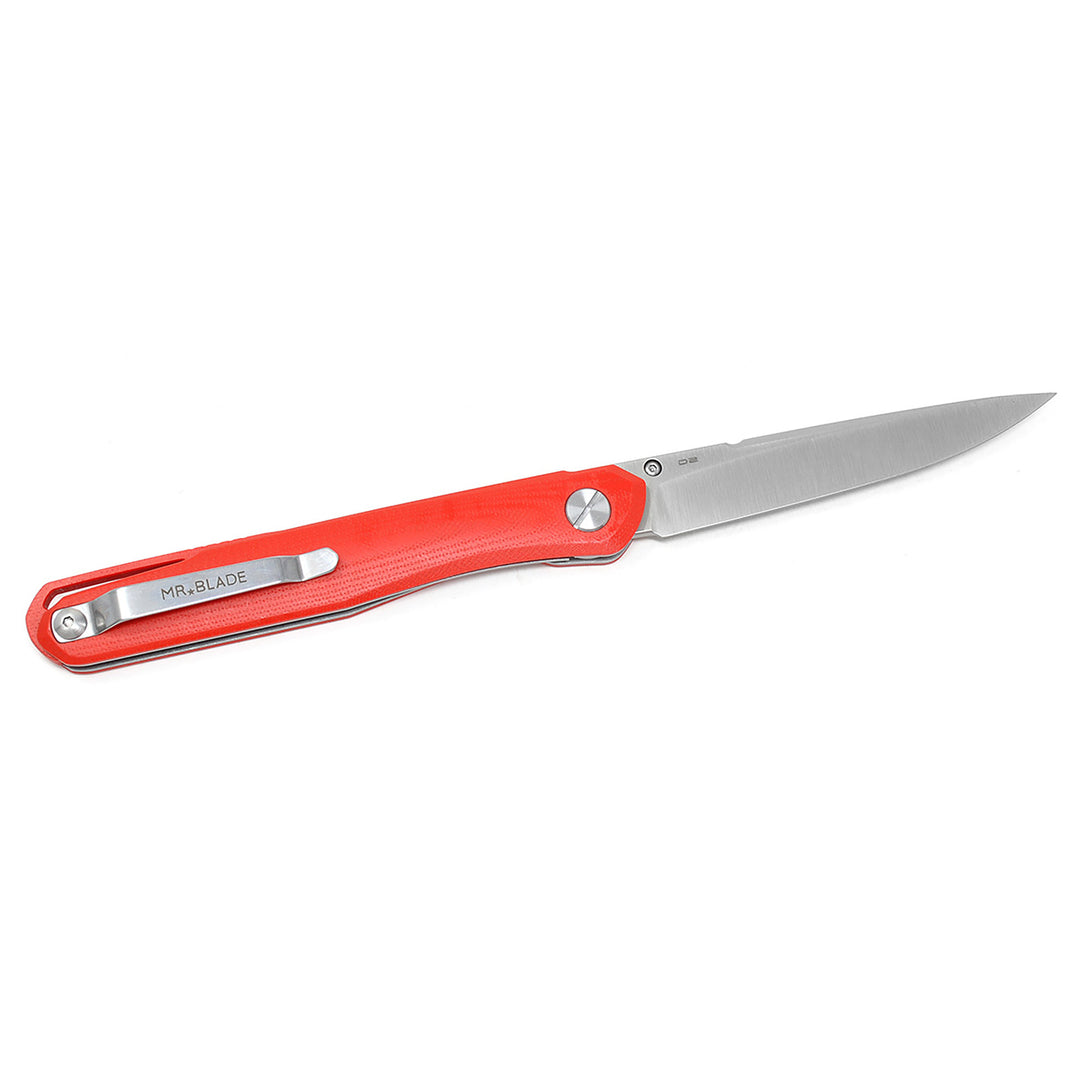Budget-friendly EDC knife Mr. Blade Astris Red model.
