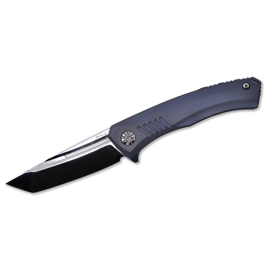 Aurum Nudist Blue custom knife from NL Knives.