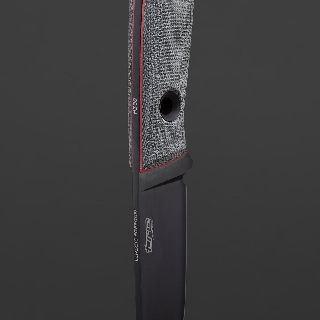 TRC Classic Freedom BCM DLC M390 blade with DLC coating, details