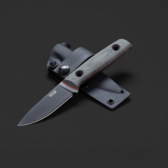 TRC Classic Freedom black canvas micarta handle with red liner