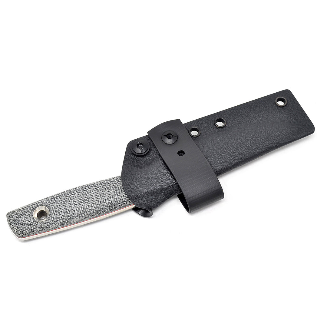 TRC Classic Freedom Red Line M390 fixed blade in the sheath