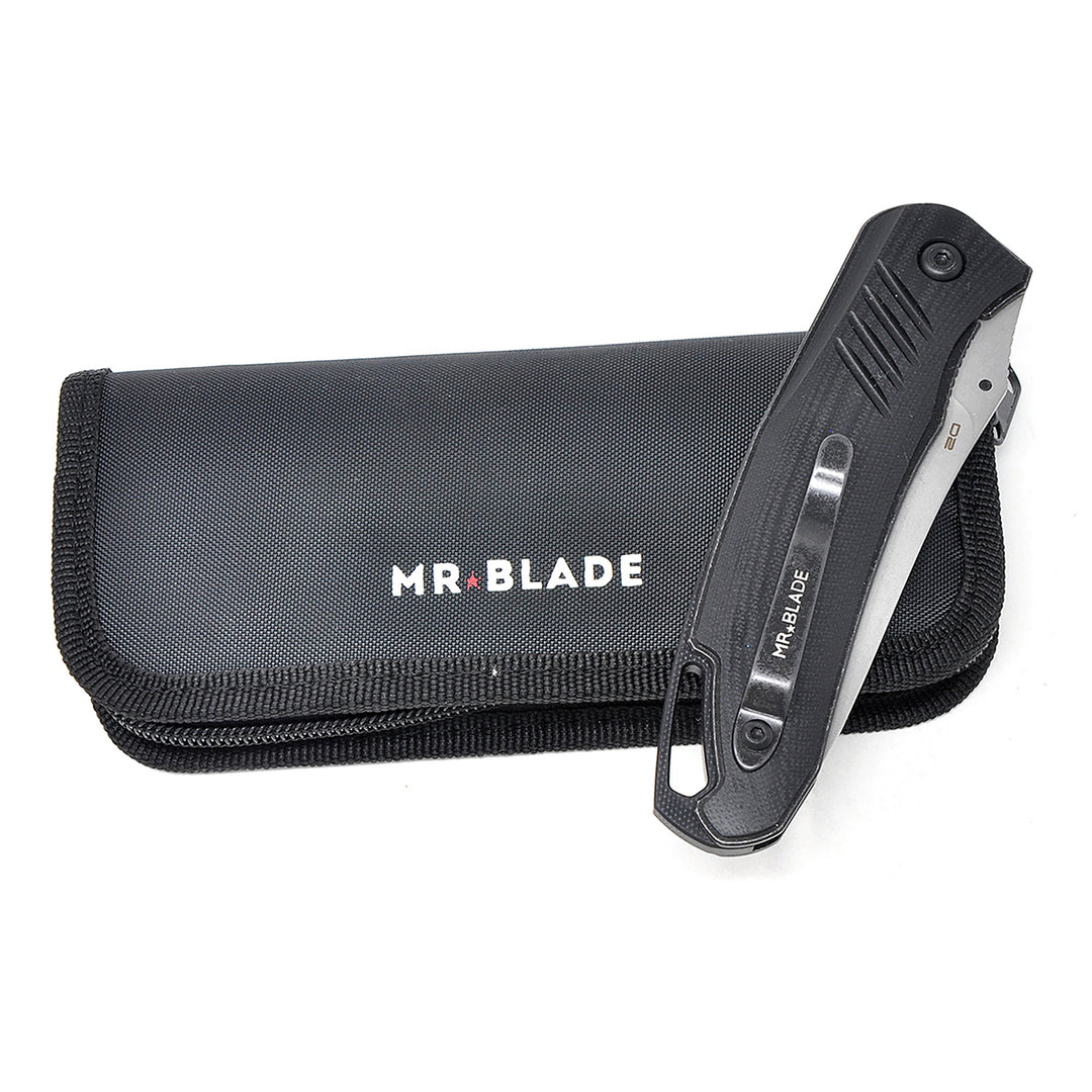 Mr. Blade HIT with zipper pouch and branded cloth.