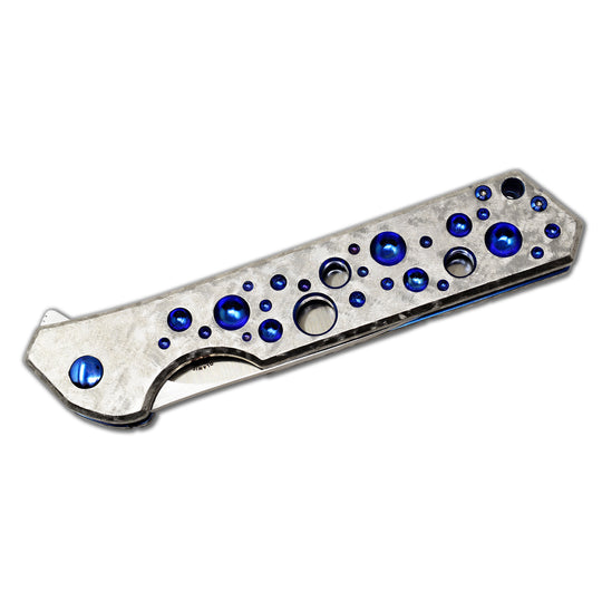 Olamic Rainmaker Frosty titanium handle with Acid Raindrops