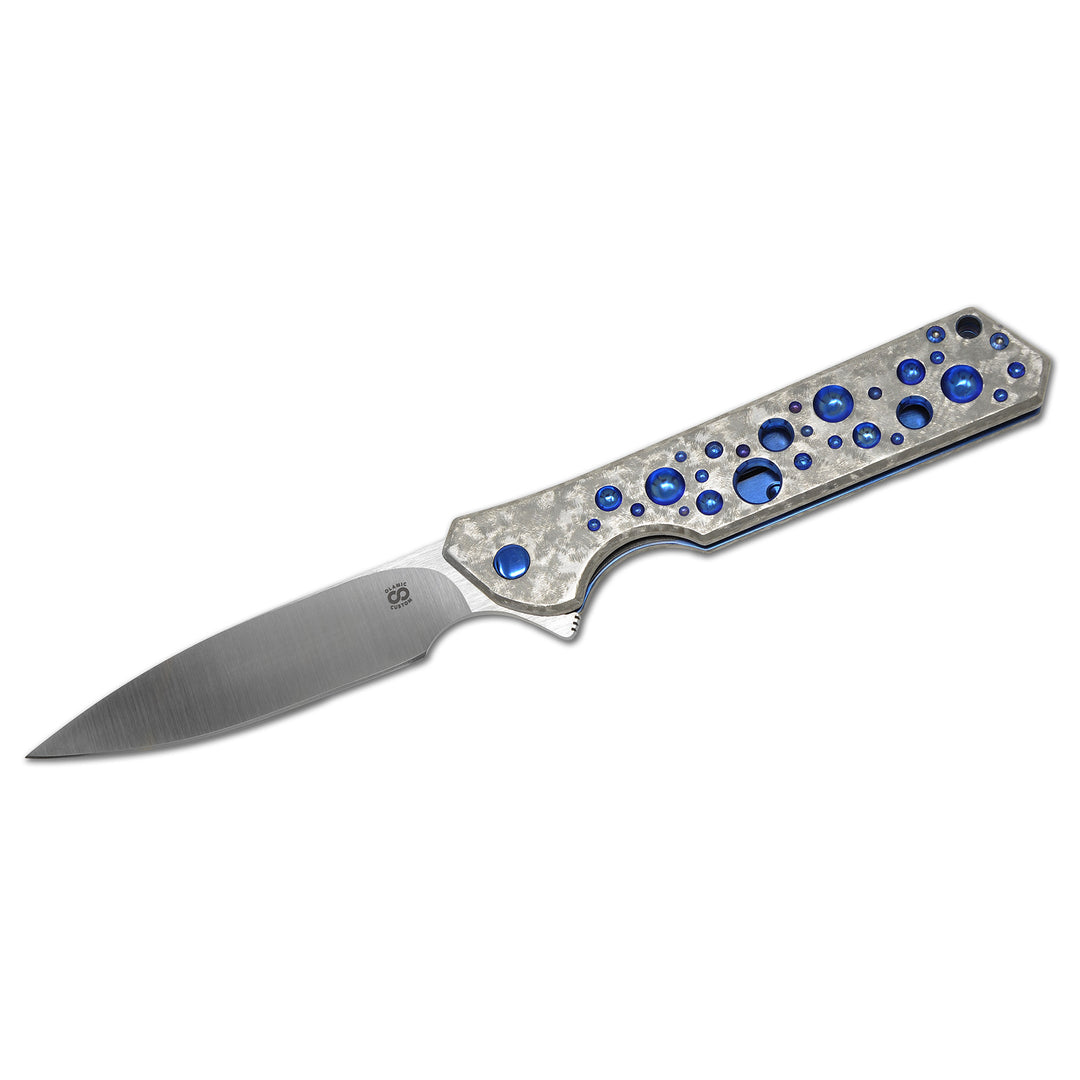 Olamic Rainmaker custom flipper knife with M390 blade