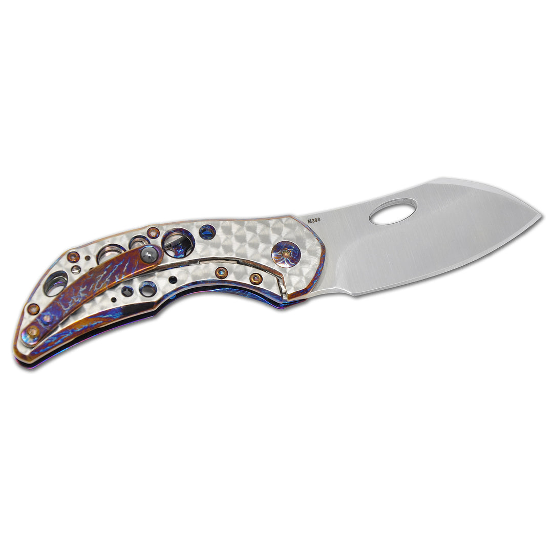 Custom Olamic Busker compact front flipper knife