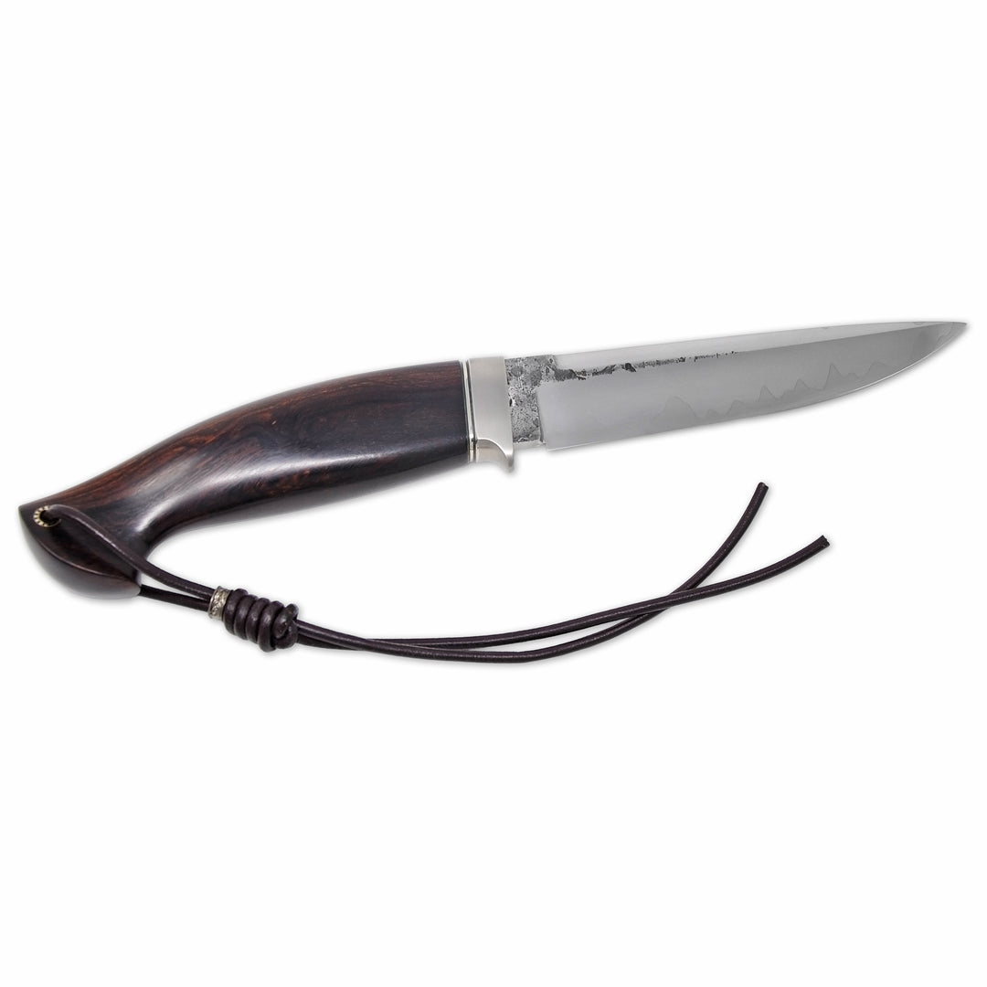 Andrii Titov Model 3 laminated M398 blade with forge marks