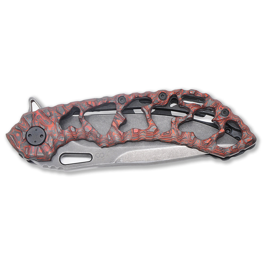 folded Olamic Wayfarer 247 Featherweight Carbon Fiber custom knife