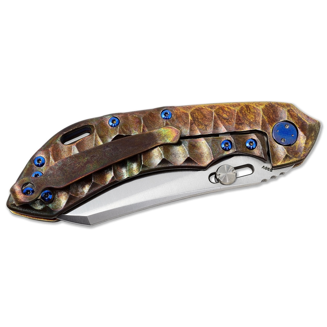 pocket clip and other side of Olamic Wayfarer 247 custom folding knife
