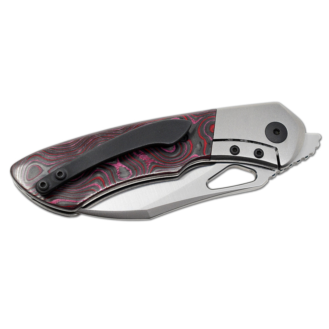 Custom Olamic WhipperSnapper with aphotic titanium clip, folded