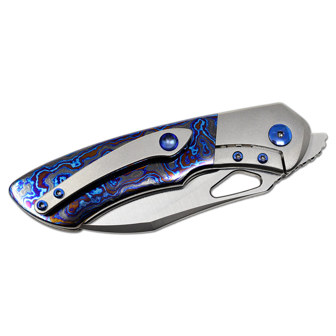 pocket clip and bolster details on Olamic WhipperSnapper knife
