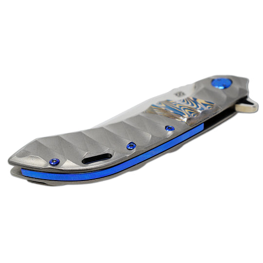 Olamic Wayfarer 247 blue titanium spacer and hardware