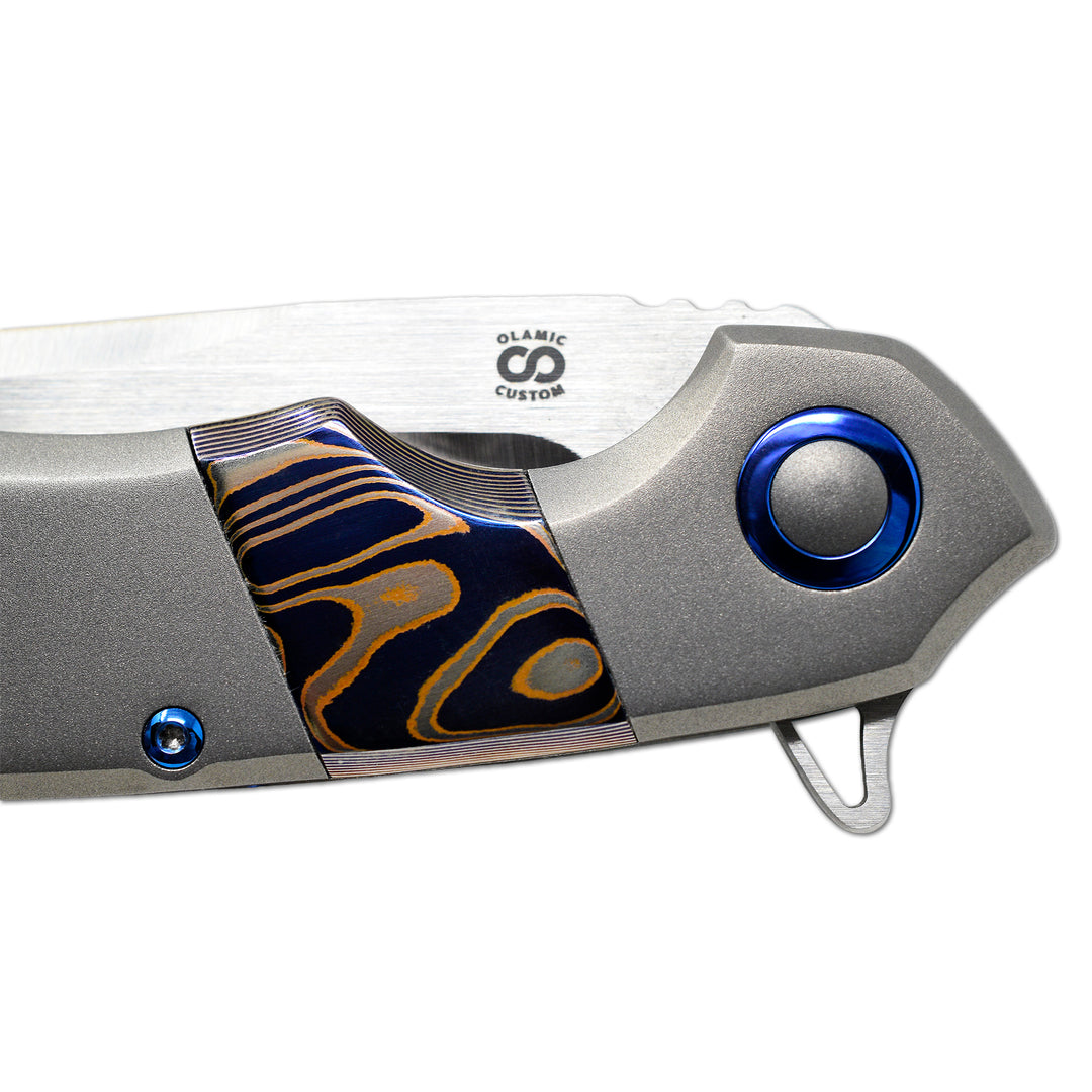 Olamic Wayfarer 247 Fedokume inlay close-up