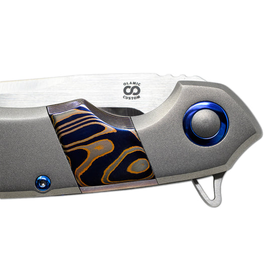 Olamic Wayfarer 247 Fedokume inlay close-up