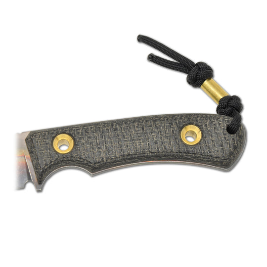 TRC Polheim Black Burlap Micarta handle detail