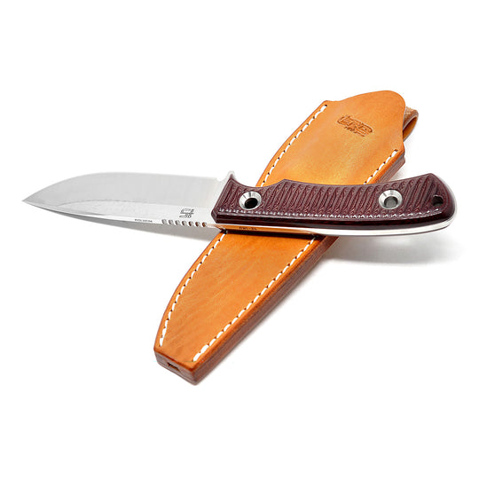 TRC Knives Polheim 15th Anniversary model with the Leather sheath