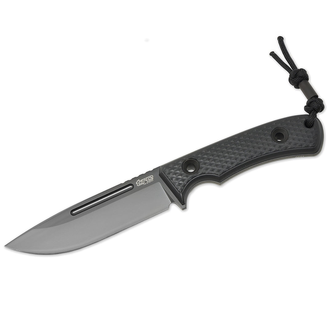 TRC South Pole DLC fixed blade with Vanadis 4 Extra steel and G10 handle – full view.