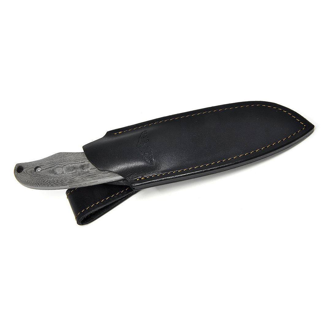 Leather sheath included with N.C. Customs Tracker.