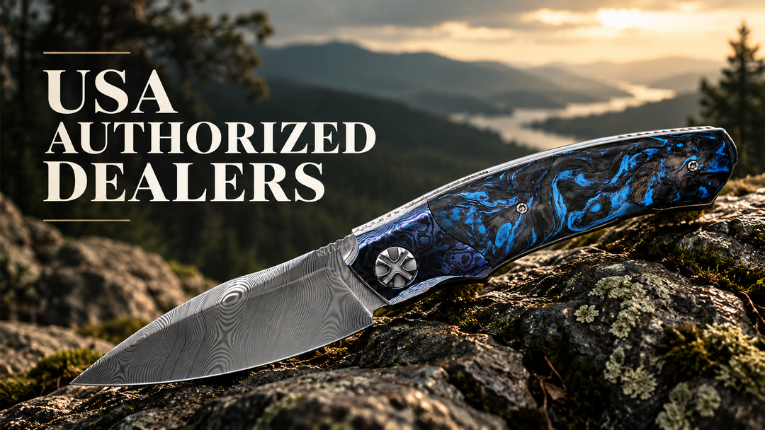 N.L. Baba-Yaga knife on the rock