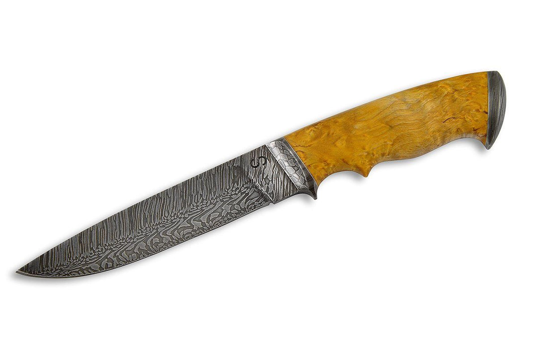 Suna - custom Damascus knife by Olamic Cutlery