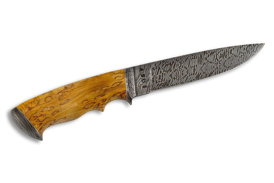 Suna - custom Damascus knife by Olamic Cutlery, other side