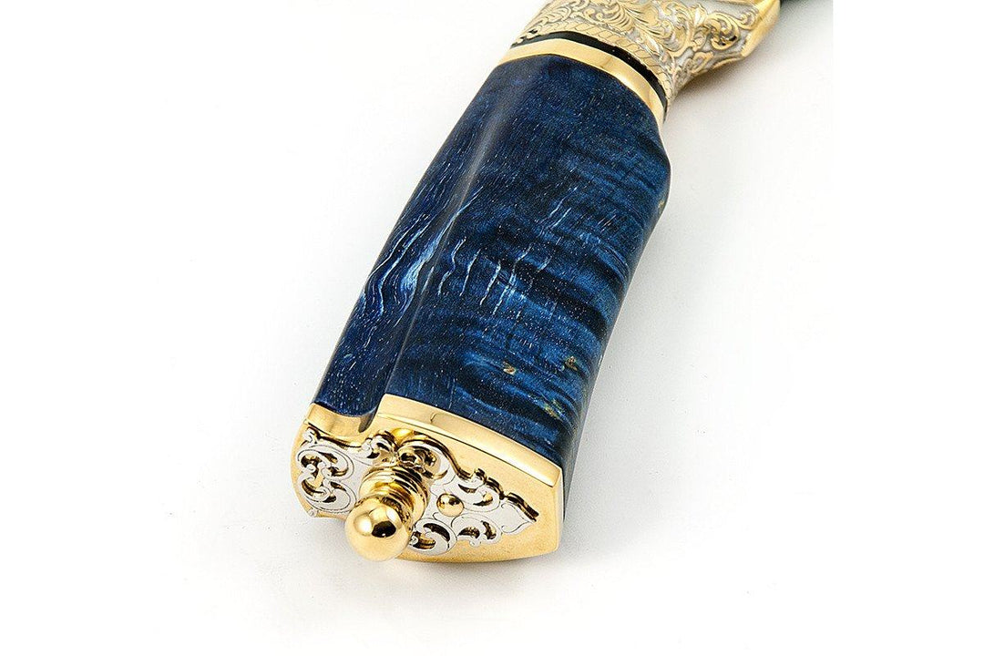 Setter - custom art knife from Rosarms, handle details