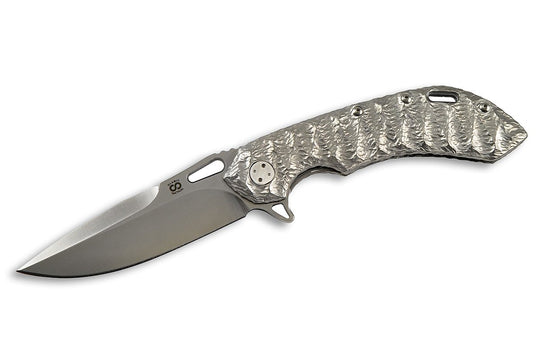 Wayfarer 247 - molten natural titanium handle by Olamic Tactical