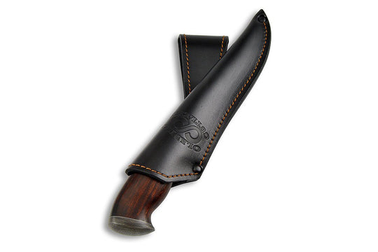 Suna Classic 2 - custom hunting knife by Olamic Cutlery in the sheath