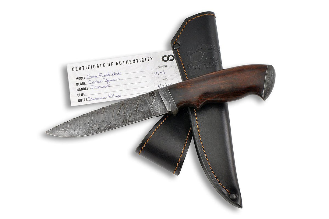 Suna Classic 2 - custom hunting knife by Olamic Cutlery all together