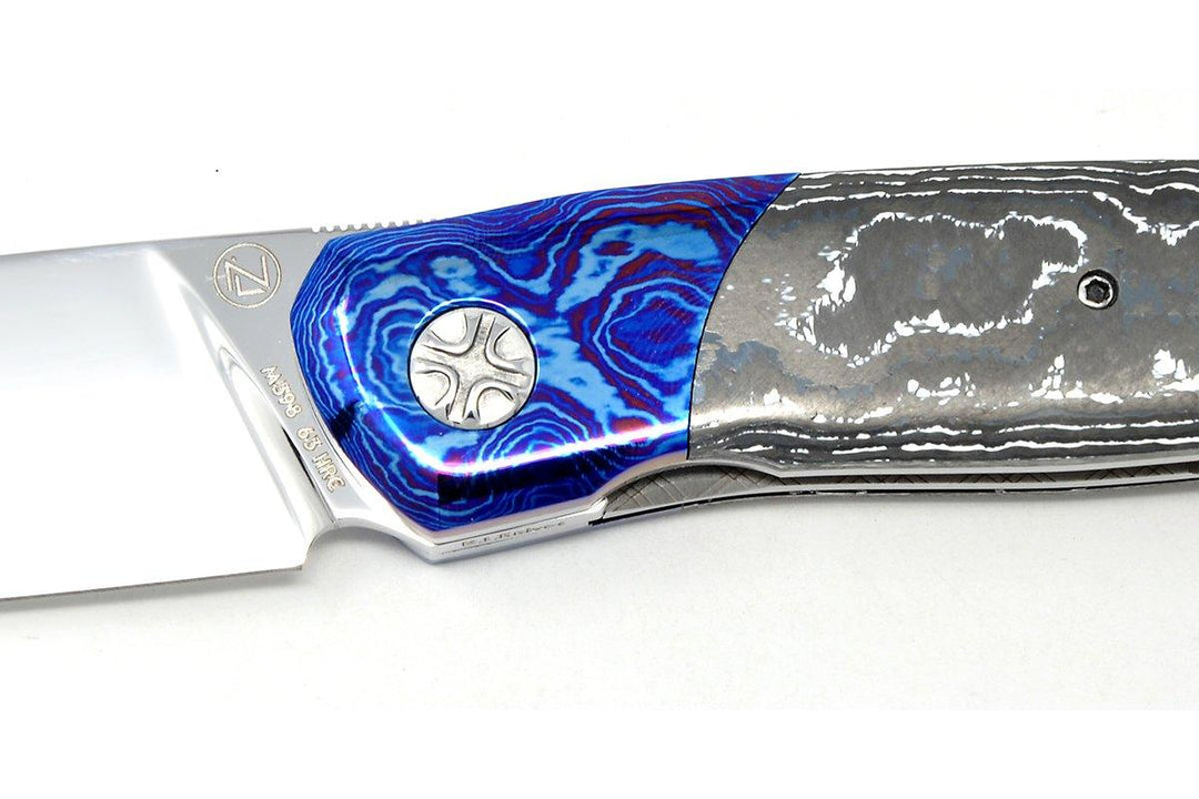 Timascus and Carbon Fiber details 
