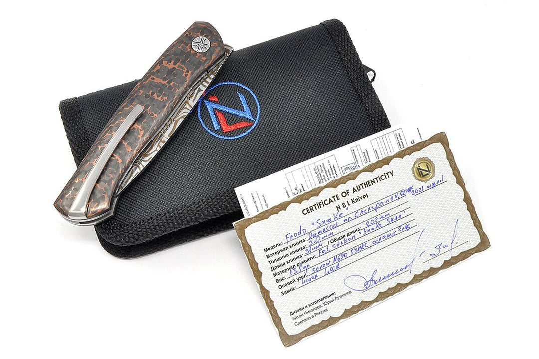 Zipper, knife, certificates