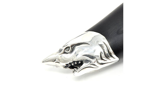Shark head is carved on the pommel 