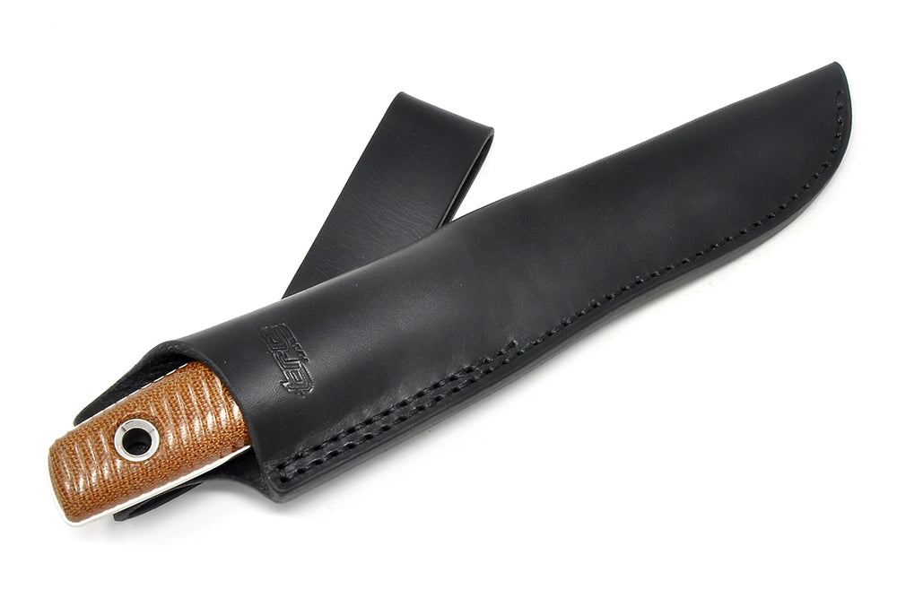 Knife in the leather sheath