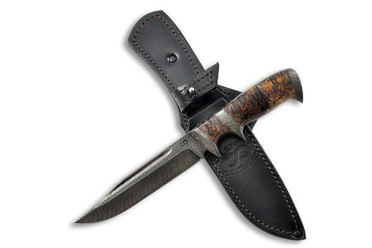 Voykar - custom knife by Olamic Cutlery, with leather sheath